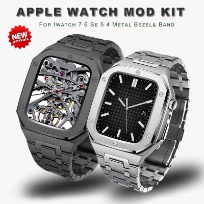 ชุดดัดแปลง หรูหรา กรอบเคส ดัดแปลง สําหรับ Apple Watch Series 8 7 6 5 4 SE iWatch 45 มม. 44 มม.