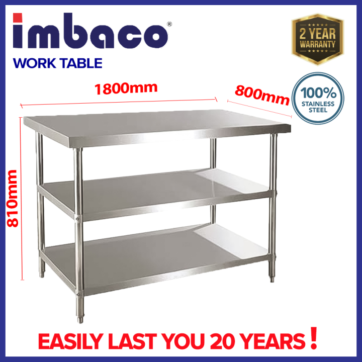 Imbaco Work Table | 3 Tier | Fully Stainless Steel Imported from Taiwan ...