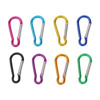 หัวเข็มขัด Carabiner ตะขอพวงกุญแจเดินป่าตั้งแคมป์รูปน้ำเต้าอลูมิเนียมอัลลอยเงิน