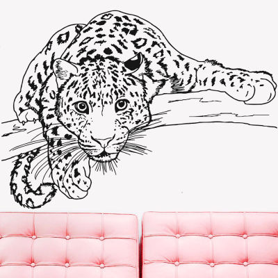 Cheetah Wall Decals Sticker Animal Leopard Decal Vinyl Art Bedroom Living Room Decoration Self Adhesive Children Room D753