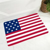 【cw】 Independence Day Flag Doormat Print FloorMat Soft Non for Bedroom ！