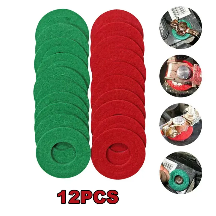 Agwuoetr Batteriepol-Schutzscheiben - 12 Stück Anti-Korrosions-Unterlegscheiben In Rot & Grün