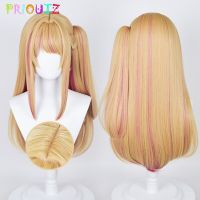 Oshi No Ko Ruby Hoshino Cosplay Wig Long Deep Blonde Pink Synthetic Hair Anime Halloween Carnival Party