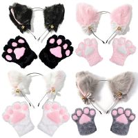 【LZ】✥◘  Gato orelha arco bandana colar gato garra luvas cosplay pelúcia sino hairband feminino menina masquerade festa headwear acessórios para o cabelo