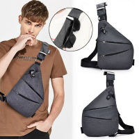 กระเป๋าสะพายข้างผู้ชาย กระเป๋าคาดอก ผญ กระเป๋าคาดอกผู้ชาย Men Travel Business Bag Waterproof Bag Personal Holster Anti Theft Security Strap Digital Storage Chest Bags Theft Shoulder Pocket Portable Messenger Chest Bags