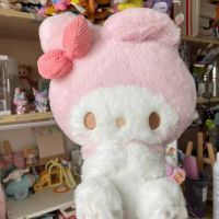 Sanrio Mymelody Kuromi Cinnamoroll ของเล่นตุ๊กตาผ้ากำมะหยี่ของเล่นชุดนอนราบน่ารักยัดไส้หมอนพูเชียร์ Ks ของเล่นคริสต์มาสของขวัญ