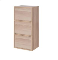 Cabinet with 3 doors, size 40x30x80 cm.- white oak