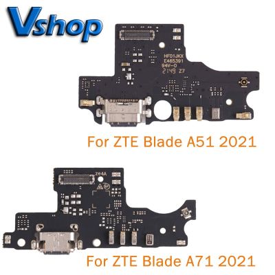 สําหรับ ZTE Blade A51 2021 บอร์ดพอร์ตชาร์จสําหรับ ZTE Blade A71 2021 โทรศัพท์มือถือ Flex Cables Connector Parts ชิ้นส่วนอะไหล่