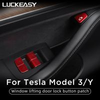 For Tesla Model 3 Model Y 2017-2023 Car Window Switch Button Decoration Sticker Door Button Sticker Model3 Interior Accessories