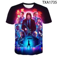 2023 NEW2022ฤดูร้อนใหม่ John Wick T เสื้อผู้ชายผู้หญิงพิมพ์3D เสื้อยืด Streetwear O-Neck Tops Tees