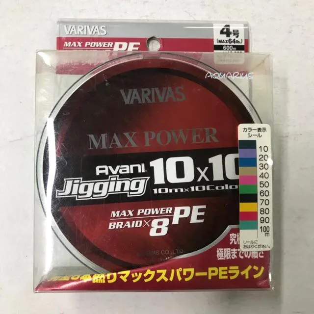 VARIVAS Avani Jigging 10x10 Max Power X8 Braid Line Fishing lines ...