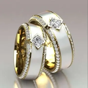 Emerald Rose Gold Stainless Steel Women Fashion Crystal Diamond Engagement  Wedding Rings