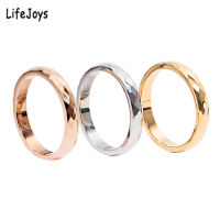 3Mm Titanium Stainless Steel Rhombus Shape Ring Woman Geometric Jewelry V Grid Rose Gold Silver Color Size 4 To 10 New