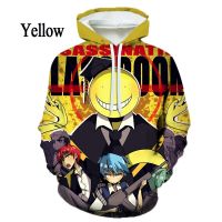 Sudaderas con capucha con estampado 3D de Assassination Classroom para hombres y mujeres, Tops sueltos casuales de manga larga, talla grande, personalidad