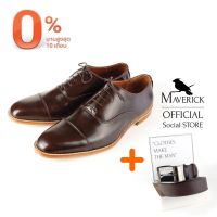 [Combo shoes+belt] Brown LEO + Premium reversible Brown Saffiano &amp; Smooth Black