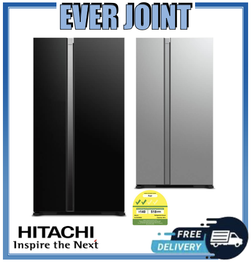 [Bulky] Hitachi RS700PMS0 [595L] Side By Side Inverter Fridge Free 1