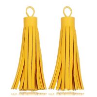 ][[ 2PCS 60Mm Mini Tassels Vintage Leather Suede Tassel Phone Tassels For DIY Craft Jewelry Findings Pendant Earrings Accessories