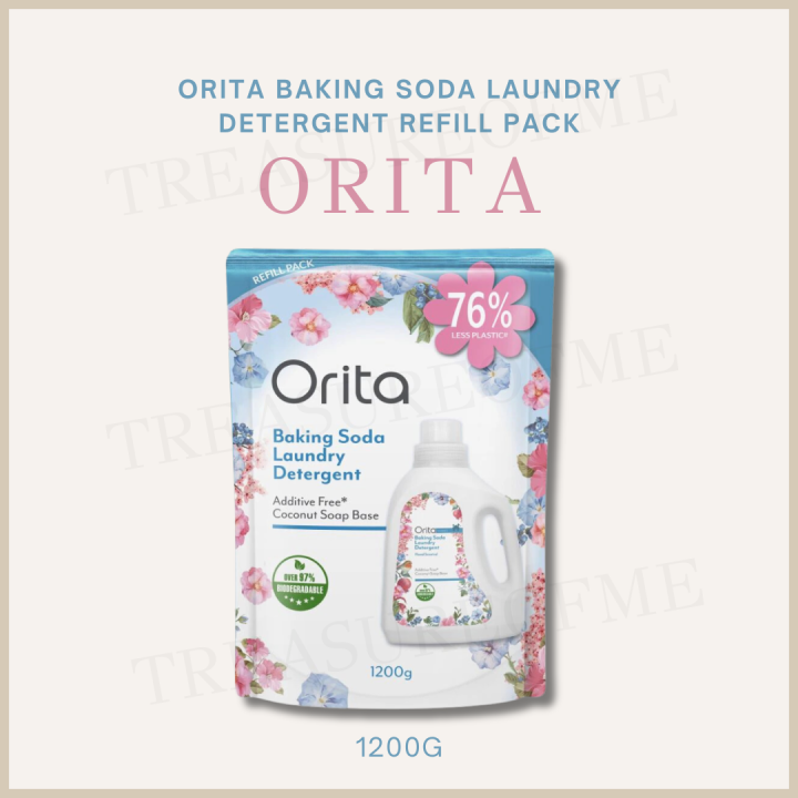 TreasureofME ORITA Baking Soda Laundry Detergent Refill Pack 1200g ...