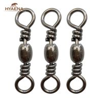 ✱♠ Hyaena 50pcs/Lot Big Size Barrel Swivel With Ring Fishing Line Hook Carp Fishing Tackle Accessories