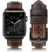 ♨✼✘ Genuine Leather Strap for Apple Watch iwatch 7 6 5 4 3 2 SE 38mm 42mm 41mm 40mm 44mm 45mm Men Retro Cowhide Bracelet Wrist Band