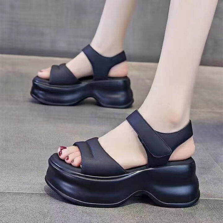 Wedge sandals with velcro sales straps