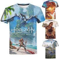 2023 NEWHorizon ต้องห้ามตะวันตก3d เสื้อยืดผู้ชายแฟชั่นฤดูร้อนฮิปฮอปกราฟิกแขนสั้นพิมพ์เสื้อยืด