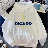 Ricard Hoodies ผู้หญิงเสื้อผ้าเสื้อเชิ้ตมีฮู้ดวินเทจน่ารักแนวสตรีทแวร์สำหรับฤดูหนาวเสื้อกันหนาวขนแกะผู้หญิง