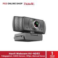 Havit Webcam HV-ND93 (กล้องเว็บแคม) 1 Megapixel, CMOS Sensor, 30fps, Manual focus สินค้ารับประกัน 1 ปี