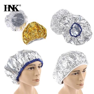 Shower Cap Heat Insulation Aluminum Foil Hat Elastic Bathing Cap For Women Hair Salon Bathroom Adhesives Tape