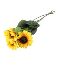 4 Pcs Artificial Sunflowers Big Head Long Stem Artificial Silk Flowers for Home Hotel Office Wedding Party Garden Craft Art Decor