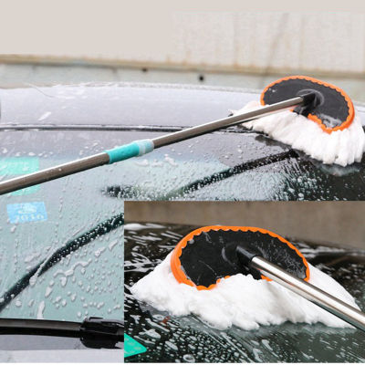 Milk Silk Car Wash Mop Car Soft Fur Long Handle Telescopic Mop Dedicated for Car Cleaning Product Head Dust Remove Brush Cleaning Tools