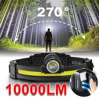 1000 Lumens Led Headlamp 7Modes XPG COB Sensor Headlight Head Torch Flashlight Built in Battery Head Lamp For Fishing Hunting