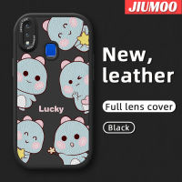 เคส JIUMOO สำหรับ Vivo Y91 Y1s Y91C Y91i Y95เคส Y97มีสไตล์น้อยน่ารักไดโนเสาร์เคสใส่โทรศัพท์หนังดีไซน์ใหม่ซิลิโคนนิ่มเคสมือถือกันกระแทกป้องกันการตกพร้อมเคสป้องกันกล้องสำหรับเลนส์คลุมทั้งหมด