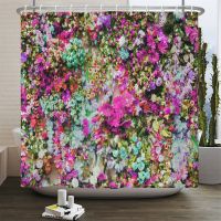 【CW】✟▫∈  Colorful Curtain Fabric Shower With Hooks Bathtub for