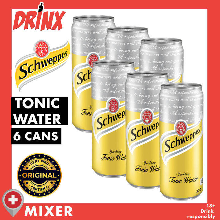 Schweppes Tonic Water 330ml 6 Cans | Lazada PH