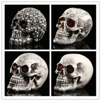 Led Human Skeleton Skull Albuginea White Embryo Resin Model Medical Realistic Art Teaching Human Skull Halloween Bar Decoration