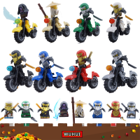 WUHUI ชุดตัวต่อตุ๊กตุ่นตัวเล็กนินจา Cole Jay 8ชิ้น,บล็อกตัวต่อของเล่น Lloyd NYA Zane Kai Skybound Ninjago สำหรับโรงเรียนเด็กวัย3 + ของเล่นเข้ากันได้ดีกับทุกแบรนด์