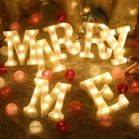 Alphabet Letter LED Lights Luminous Number Lamp Decor Battery Night Light for Home Wedding Birthday Christmas Party Decoration