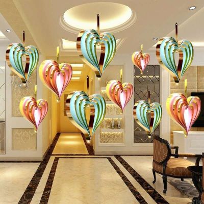Love Pendant Three-dimensional Heart-shaped Ornaments Window Background Wall Wedding Home Room Layout Romantic Valentine 39;s Day S