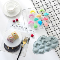 Raindrops Clouds Rainbow Style Candy Chocolate Mold For DIY Pastry Biscuit Dessert Baking Tools Heat Safe Silicone Cake Molds