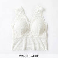 Women Tank-Top Removable Chest Pad Stretchable Crop-Top Tops Camisoles Tube Vest Lace Sleeveless Sexy Casual SA1158