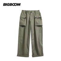 2023 New Fashion version BIGBOOM Khaki P44 multi-pocket wide-leg pants MONKEY PANTS U.S. military pants straight-leg fat-leg pants