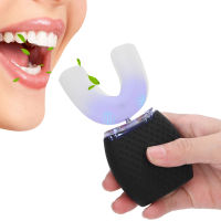แปรงสีฟันไฟฟ้ารูปตัวยูแบบชาร์จไฟได้กันน้ำฟันทำความสะอาดแปรงสีฟันฟอกสีฟัน