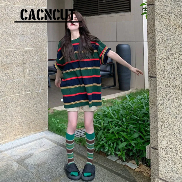 cacncut-100-ไม่สามารถจ่ายลูกบอลเสื้อยืดแขนสั้นผู้หญิง2022ฤดูร้อนใหม่ระเบิดนักเรียนฉบับภาษาเกาหลีหลวมคลับกลัวเสื้อ-ins