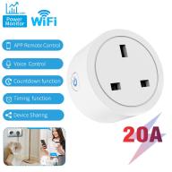 Tuya Wifi Socket British Standard 20A With Power Meter Mobile Remote thumbnail