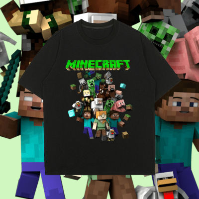 เสื้อยืดคอตตอนฤดูร้อน เสื้อยืด Minecraft Summer Cotton T-Shirt เสื้อยืดลำลองฤดูร้อน เสื้อยืดคอตตอนฤดูร้อน S-5XL