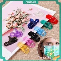 OKDEALS 5pcs ปรับได้ อุปกรณ์มาสก์ DIY หัวเข็มขัดผ้าใบ คลิปพลาสติก หัวเข็มขัดเชือก Camisole Stabilizer คลิป ที่หนีบหลังคา