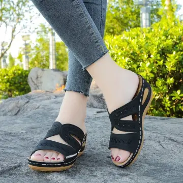 STQ Women's Flip-flop Non Slip Comfortable Yoga-Mat Thong Sandals for  Outdoor