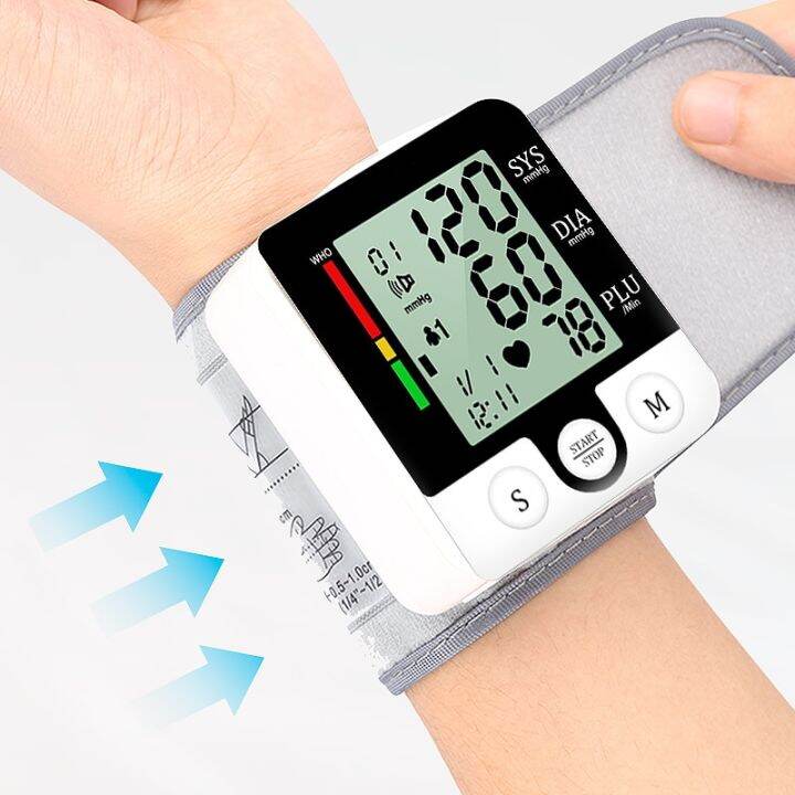 100-new-yawowe-smart-voice-เลือดจอแสดงผลล่วงหน้า-cuff-เครื่องวัดความดันของโลหิตที่ข้อมือวัดอัตราการเต้นของหัวใจ-pulse-tonometer-ครัวเรือนสุขภาพ-bp
