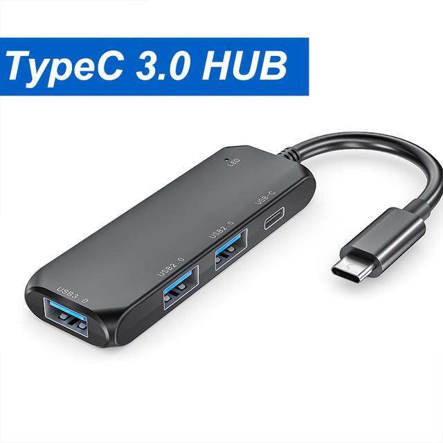 ยืดหยุ่น-type-c-3-0-hub-splitter-adapter-พร้อม4พอร์ตพร้อมการชาร์จตัวขยาย-usb-บางเฉียบสำหรับพีซีแล็ปท็อปอุปกรณ์คอมพิวเตอร์อะแดปเตอร์สายเคเบิล